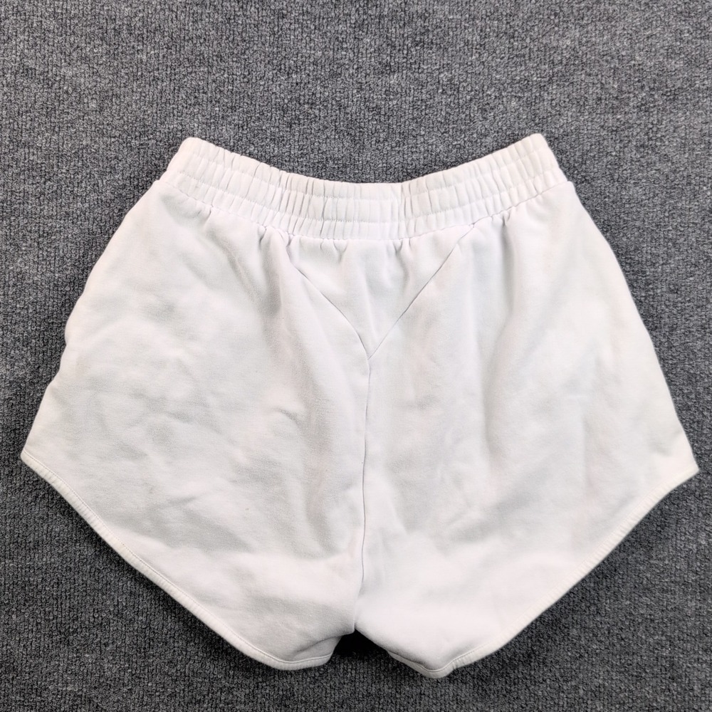 Gymshark Rest Day Lounge Shorts Womens Medium White Fleece Athletic Gym Logo - Picture 3 of 8